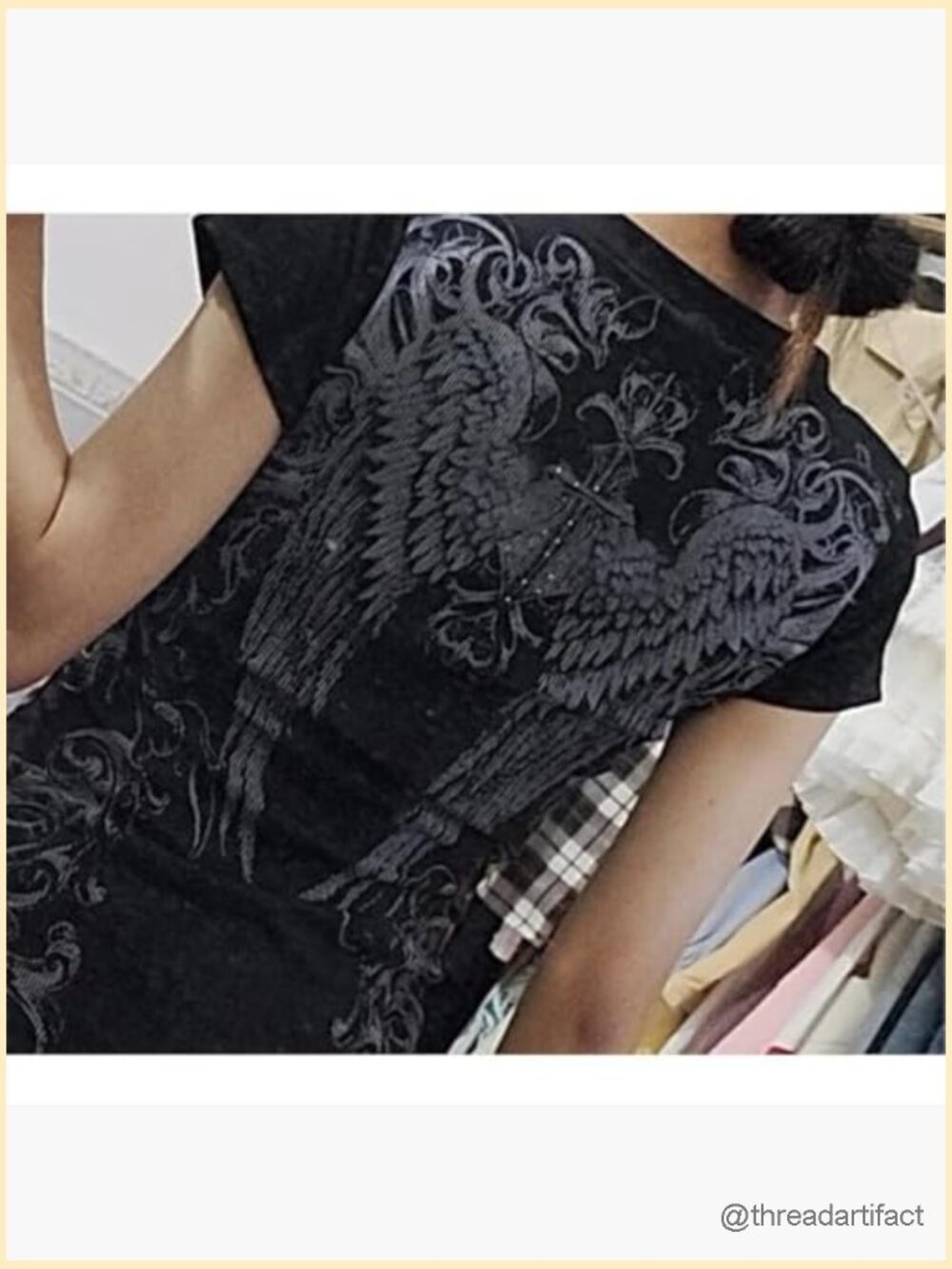 Y2K Grunge T-Shirt Women Vintage Streetwear Goth Emo Tee Short Sleeve Crop Top - Picture 3 of 7